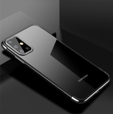Силиконови гърбове Силиконови гърбове за Samsung Луксозен силиконов гръб ТПУ прозрачен Fashion за Samsung Galaxy A31 A315F черен кант